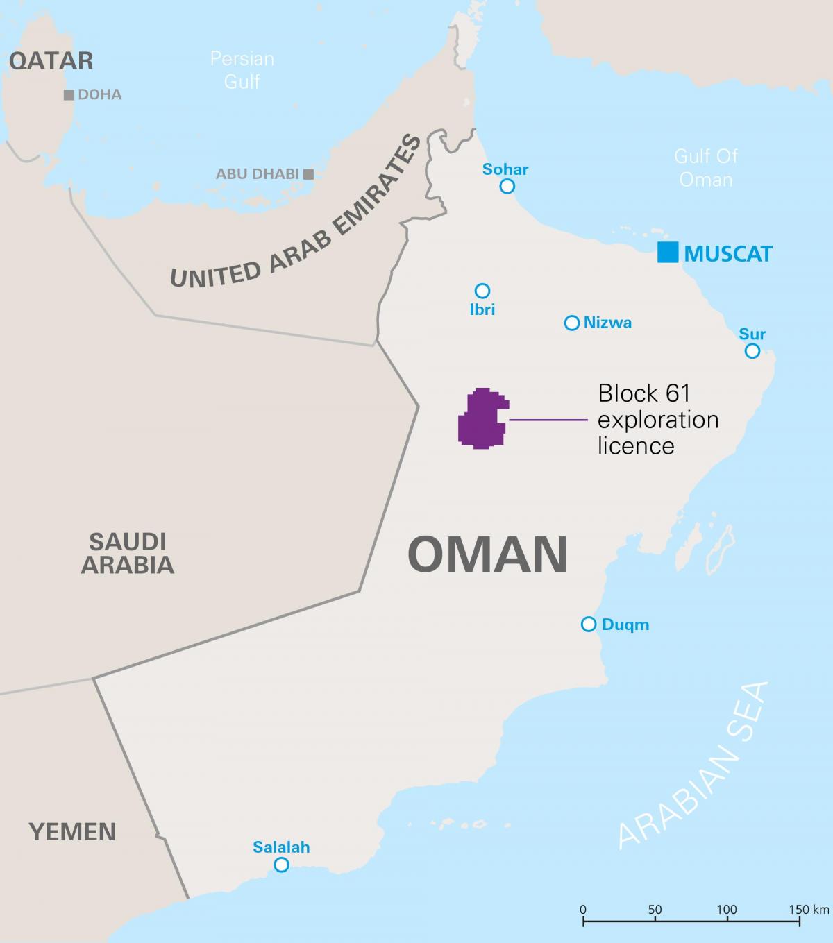 карта на khazzan Оман