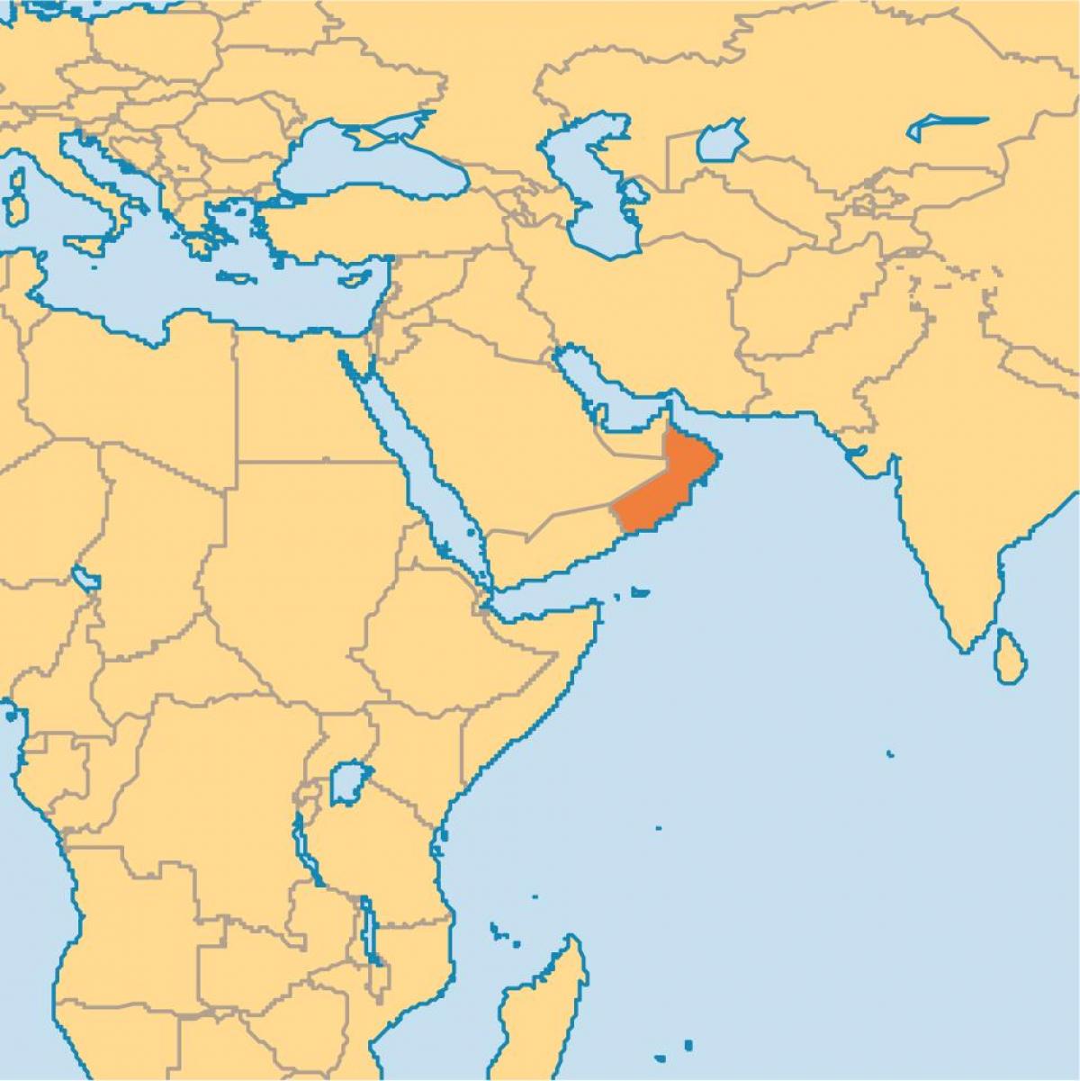 Оман мапа во мапата на светот