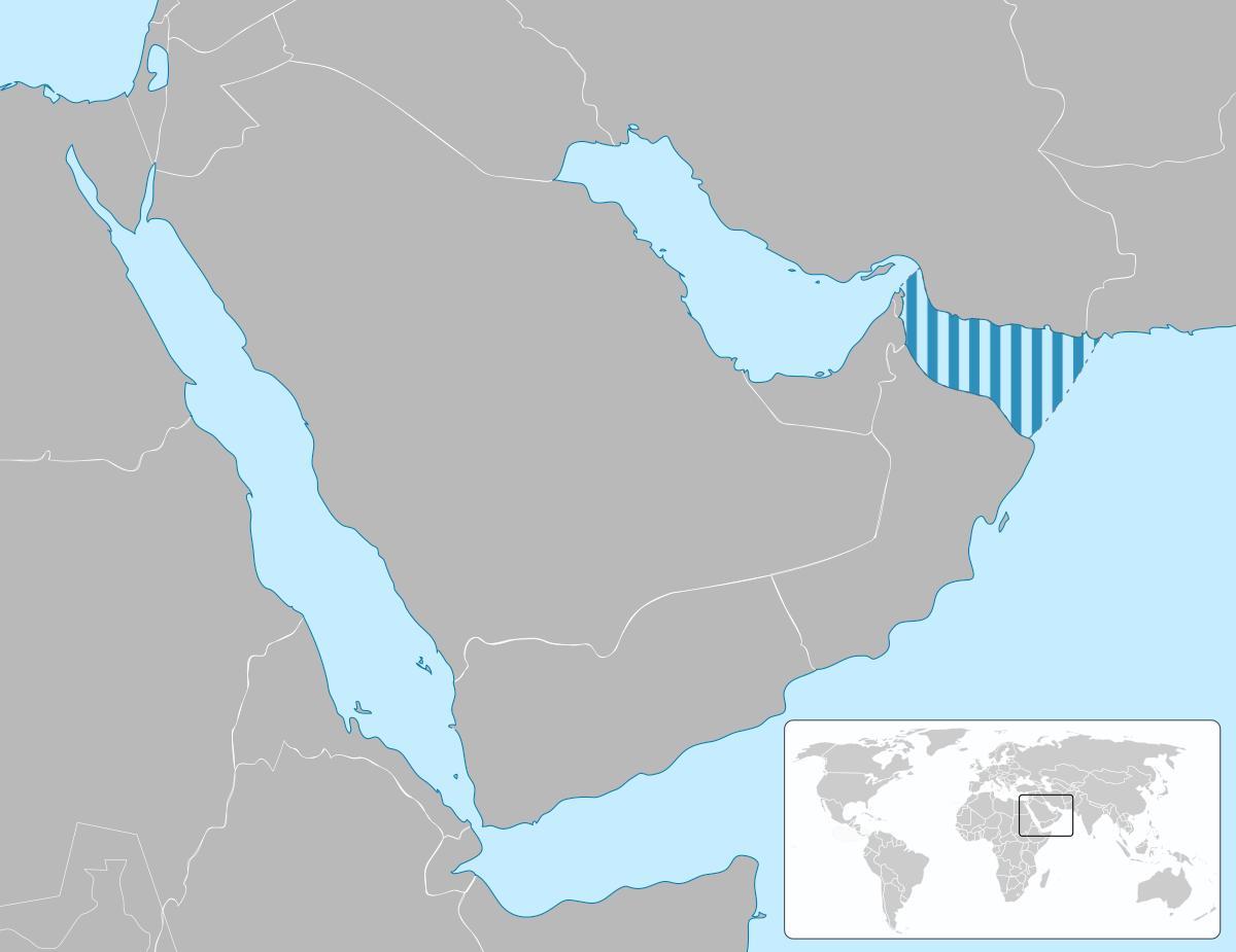 заливот на Оман на мапата