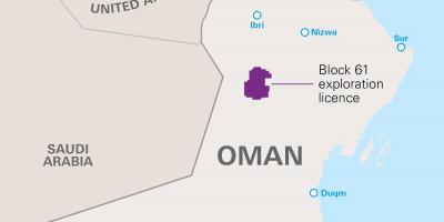 Карта на khazzan Оман