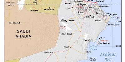 Карта на Оман политички
